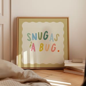 Snug As A Bug Print: Trendy Kids Room Wall Art, Digital Downloads, Wall Art, Art Print, Sweet Nursery Gift