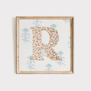 R, Impressão inicial quadrada, Letra floral, Download digital, Arte em aquarela, Ideia para presente, Impressão artística, Impressão para download, Vintage, Impressão digital