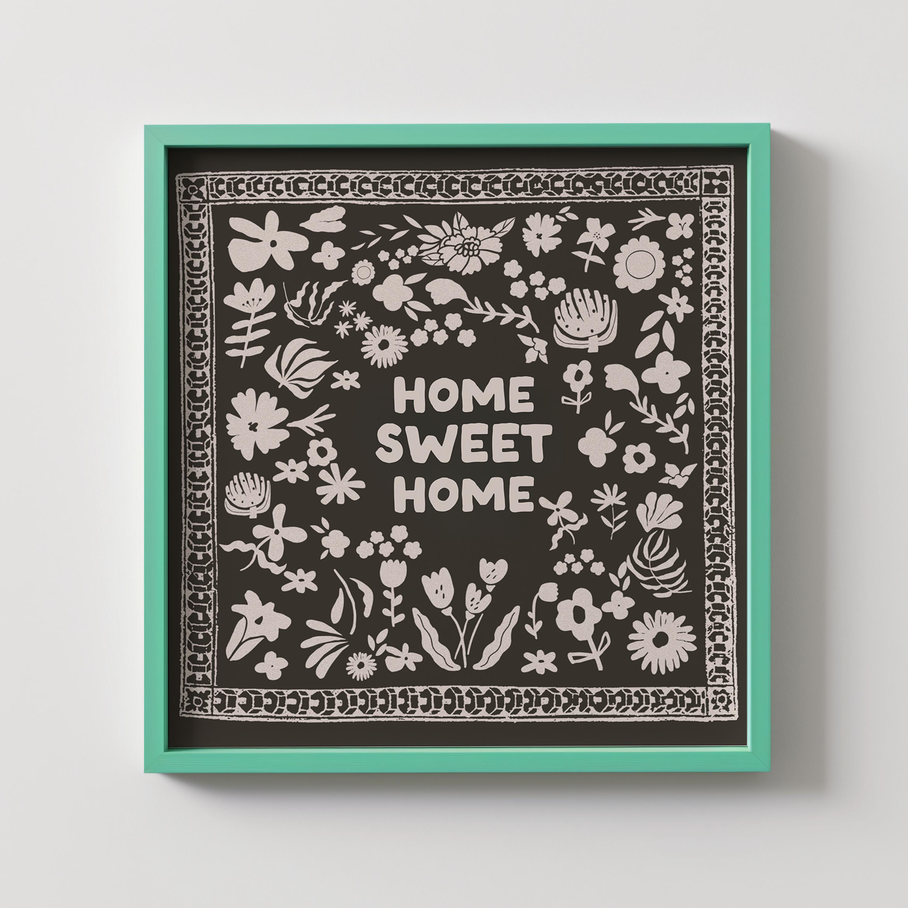 Home Sweet Home Square Print, Digital Download, Wall Art