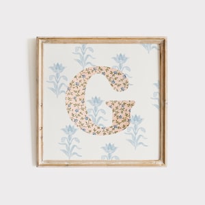 G, Impressão inicial quadrada, Letra floral, Download digital, Arte em aquarela, Ideia para presente, Impressão artística, Impressão para download, Vintage, Impressão digital