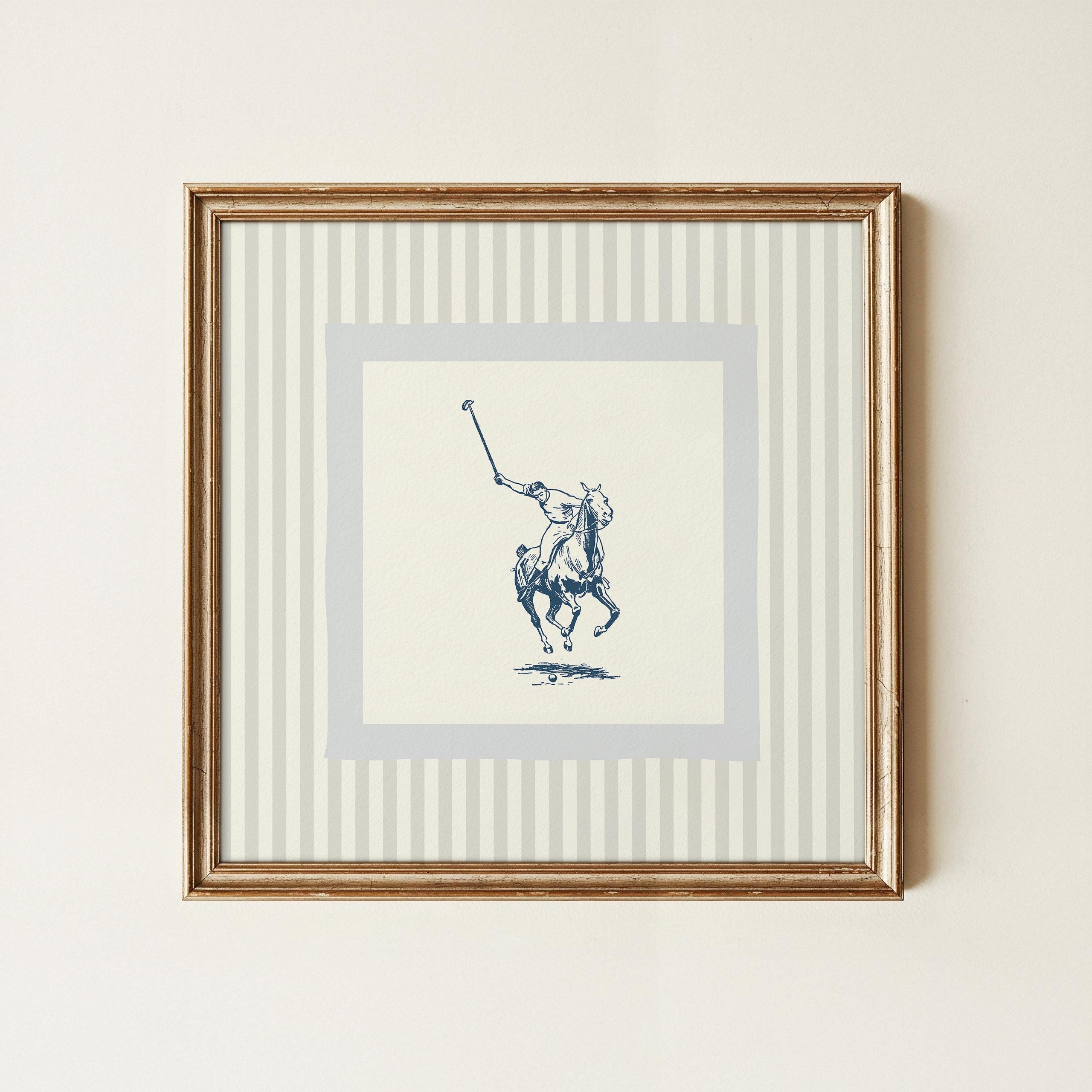 Gray Striped Polo Square Print, INSTANT, Digital Download Wall Art ...