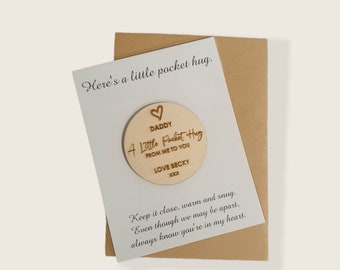 Pocket Hug | Hug Token | Send Love | Miss you | thinking of you | Friendship gift | Appreciation gift | Personalised Gift | engraved token