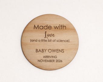 Made with Love and Science | IVF Baby Announcement| Pregnancy Announcement | Baby prop | Baby photo prop