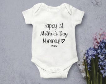 First Mother's day bodysuit | Personalised baby bodysuit | Mothers day onesie | Happy Mother's Day Mummy | Happy 1st Mother's day