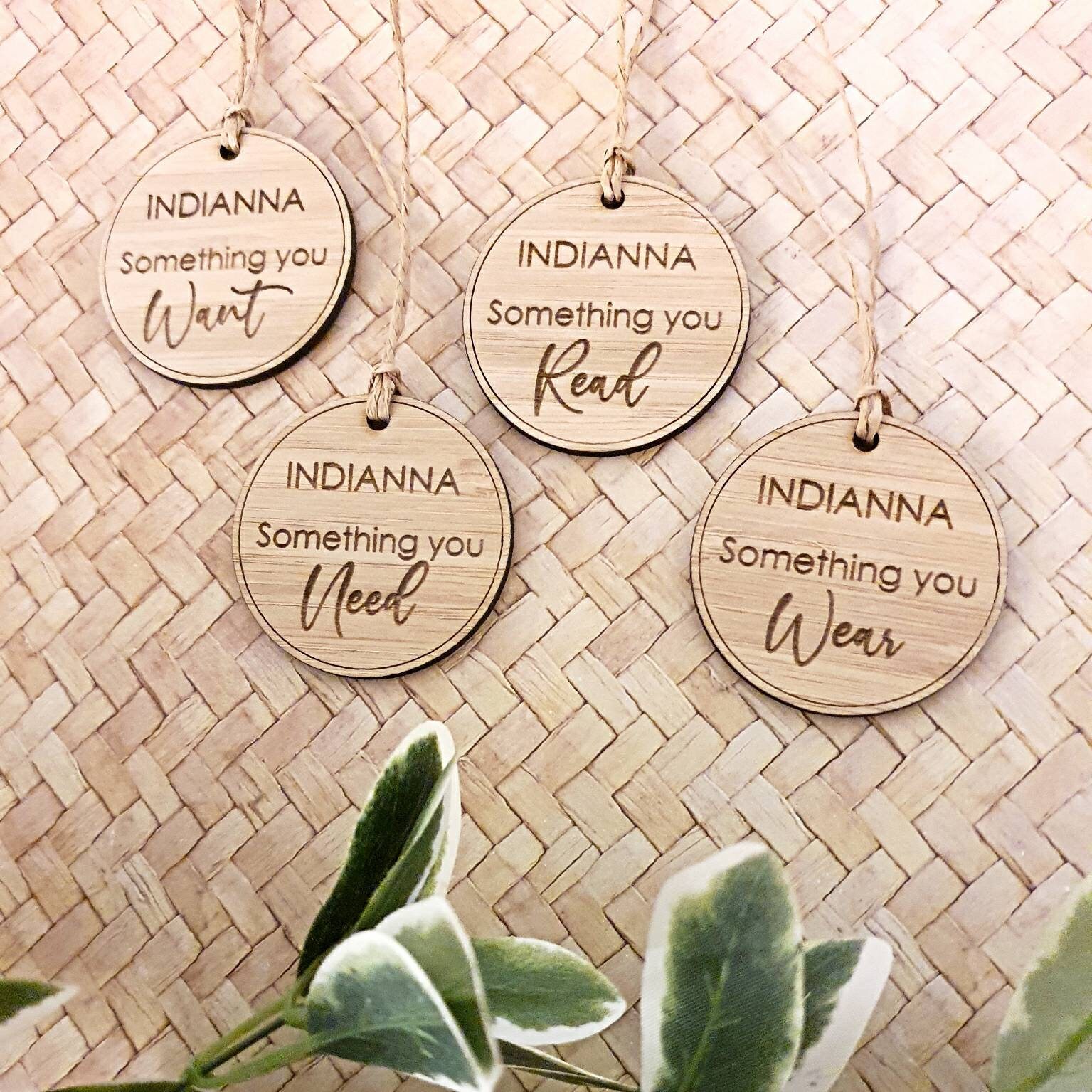 Set of 4 Gift tags Personalised gift tags Etsy