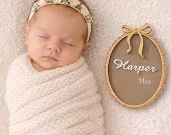 Vintage custom Baby announcement | Baby Name Reveal sign | Baby announcement| Custom name sign | Hospital announcement