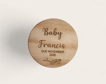 Pregnancy Announcement Disc | Pregnancy Announcement Plaque | Baby Announcement | Baby Arriving | Baby Due | Baby prop | Baby photo prop