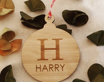 Christmas Initial Name bauble | Christmas decoration | Personalised Christmas bauble