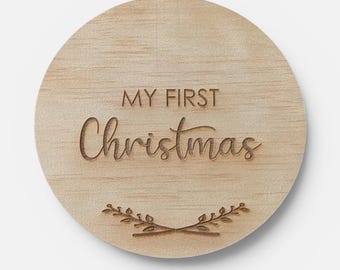 My First Christmas plaque| Christmas | Christmas milestone card | Baby's First Christmas | Christmas Prop | Christmas Photo prop