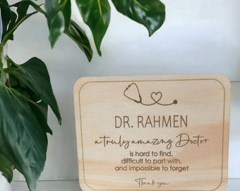 Doctor Thank you plaque | Gift for Doctors | can be customised | Appreciation gift | Midwife gift| Obstetrician gift