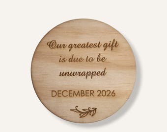 Christmas Baby Announcement | pregnancy Announcement Plaque | December Baby | Baby Announcement | Baby prop | Our greatest gift | Photo prop
