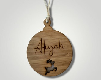 Christmas bauble | Christmas decoration | Personalised Christmas bauble | Reindeer Bauble