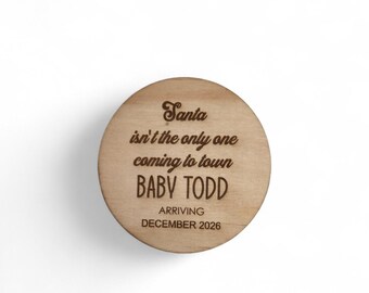 Christmas Baby Announcement | pregnancy Announcement Plaque | December Baby | Baby Announcement | Baby prop | Baby photo prop | Santa baby