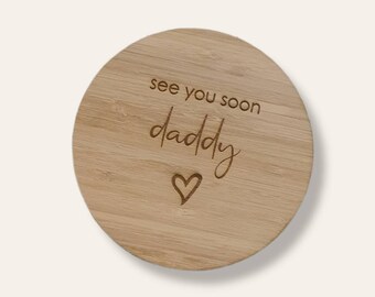 Partner Baby Announcement | Aunty Baby Announcement Plaque | Grandparents Baby Announcement | Pregnancy Announcement | See you soon Daddy