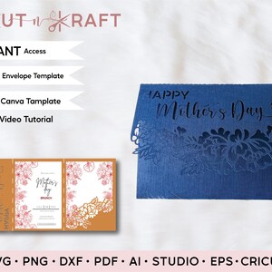 Convite de Dia das Mães para o Dia das Mães Svg Cartão engraçado para o Dia das Mães Presente para sogra Cartão para o Dia das Mães com design floral Floral