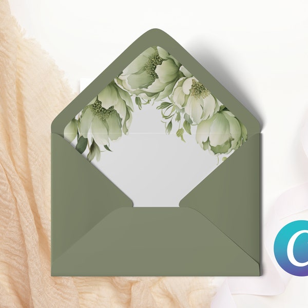 Envelope Liner Canva Template Etsy