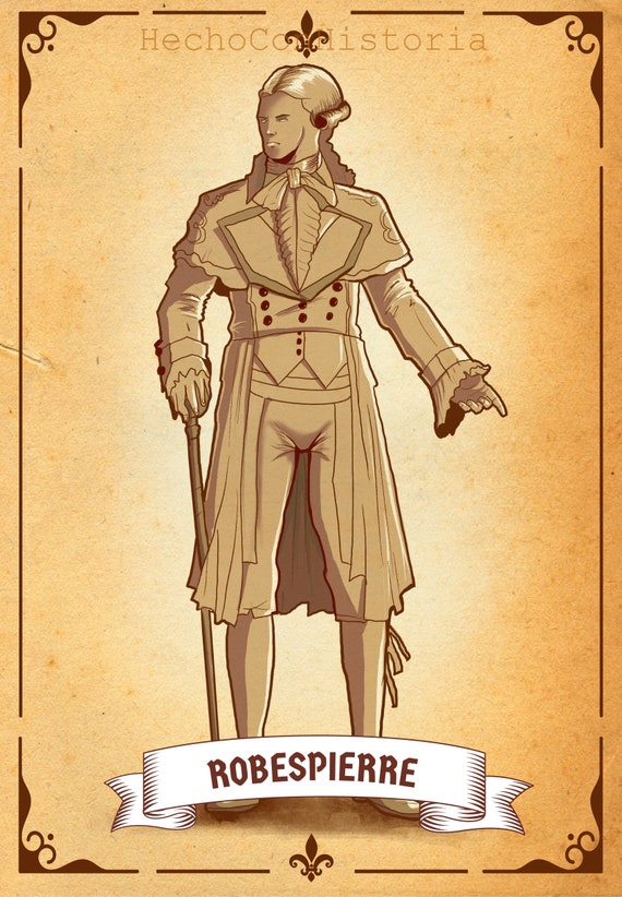 Robespierre Collectible Card French Revolution Characters Etsy