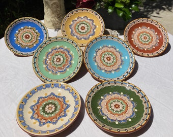 Medium Bulgarian Plates - Bulgarian Pottery - Handmade Pottery - Serving Plate - Hand Painted Ceramic - Decorative Plate -