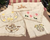 Hand Embroidered Linen - Reproduction Linen - Arts and Crafts Runners - Pillow Fabric - Curtain Fabric - Deadstock Linen - Multiple Patterns