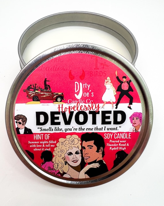 Hopelessly Devoted grease Inspired Candle Etsy