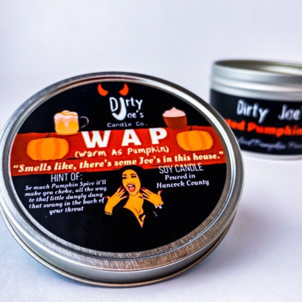WAP Candle (Warm As Pumpkin) -Pumpkin Spice Scented Funny Candle