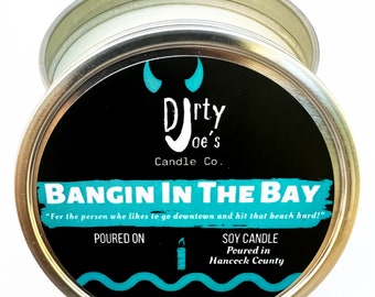 Bangin in the Bay (Sea Salt and Orchid) Scented Candle- Sea smell, amazing gift