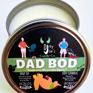 Dad Bod (Funny Dad Candle) (Fresh Cut Grass Scent)