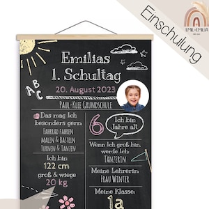 Einschulung, Schulkind, digital, Schulkind Meilensteintafel, Einschulung Tafel, Geschenk zur Einschulung, Meilensteintafel, Schule, Download