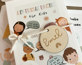 Affirmationen für Kinder, Affirmationskarten, positive Glaubenssätze, Kinder Affirmationen, Gefühle Kinder, Kinder Yoga, Emotionen, Gefühle