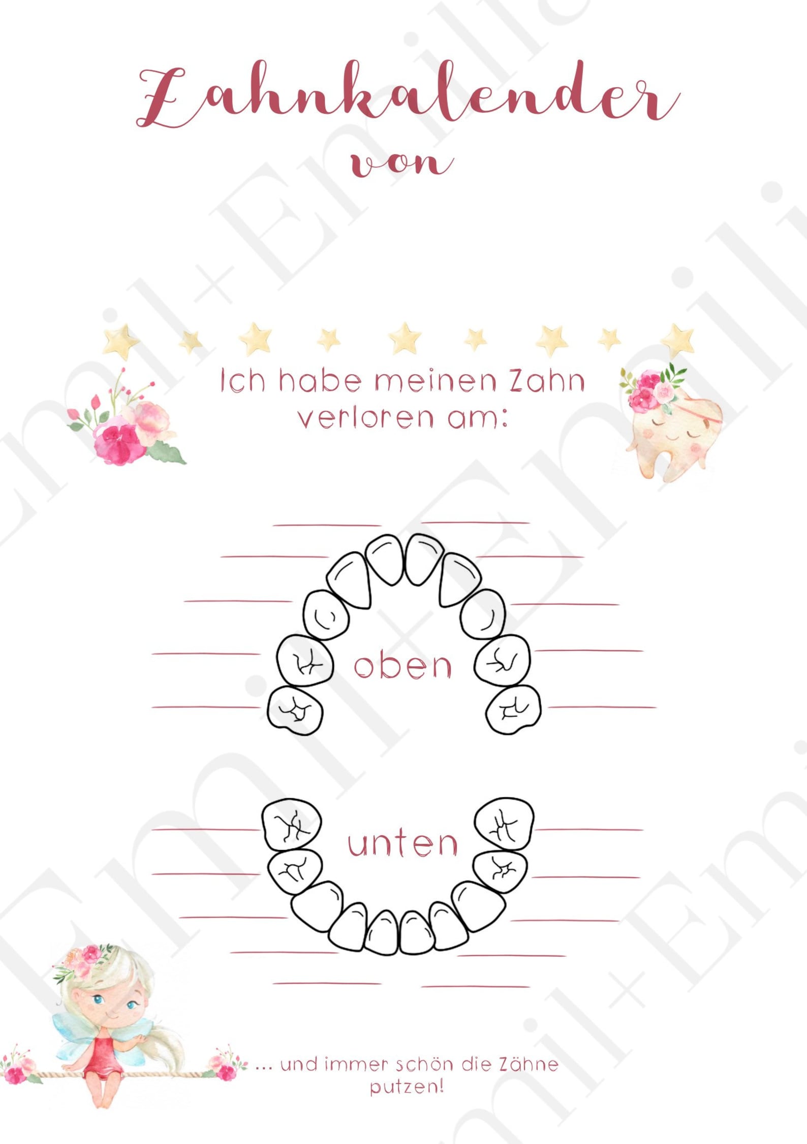 Zauberhafte Post von der Zahnfee II. Personalisierter Brief | Etsy