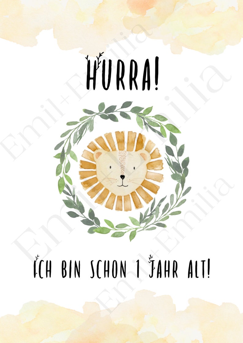 Hurra Ich bin schon 1 Jahr alt 3DKarte Geburtstagskarte Etsy France