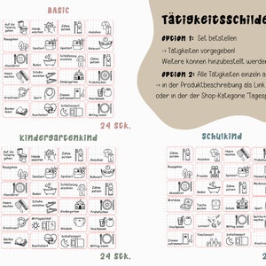 Tagesplan Kinder, Basis SET, Routineplan, Meine Routine, Kinder Morgenroutine, Kinder Abendroutine, Routinekarten, Routinetafel, Montessori Bild 6