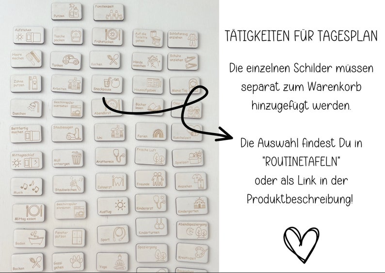 Tagesplan Kinder, Basis SET, Routineplan, Meine Routine, Kinder Morgenroutine, Kinder Abendroutine, Routinekarten, Routinetafel, Montessori Bild 3