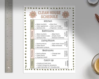 Five Day Cleaning Schedule for a Clean Home