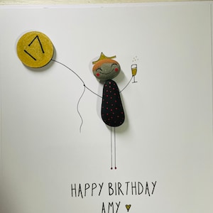 Super cute pebble art birthday cards