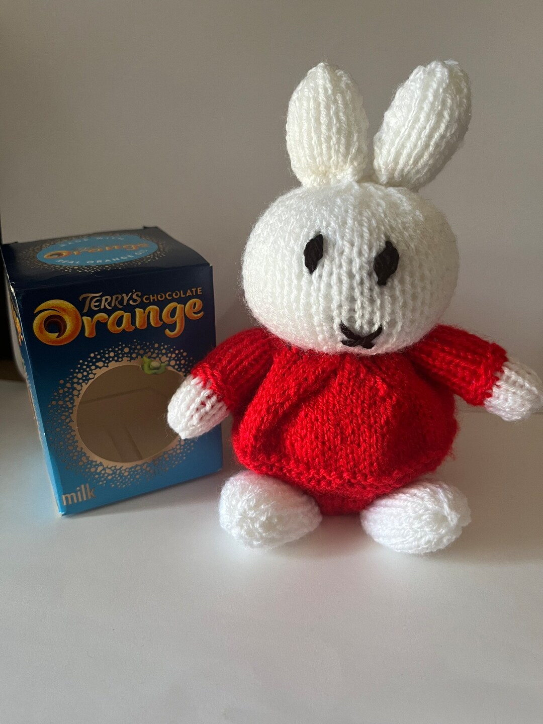Hand Knitted Miffy Rabbit Chocolate Orange Cover Etsy