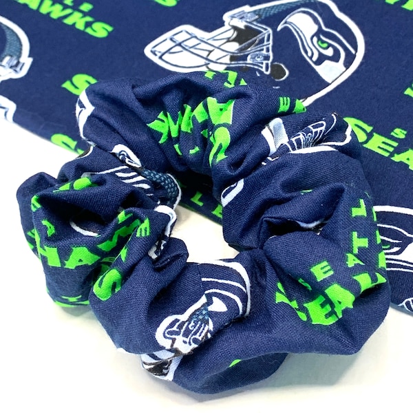 NFL Seattle Seahawks Scrunchie | Hair Ties | Hair Scrunchies | Hair Elastics