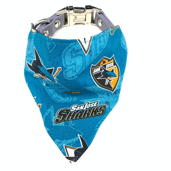 NHL San Jose Sharks Pet Bandana | Dog Bandana | Cat Bandana | NHL Pet Bandana | Pet Accessories | Pet Clothing | Pet Supplies