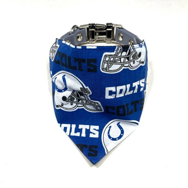 Bandana pour animaux de compagnie des Colts d'Indianapolis de la NFL | Bandana pour chien | Bandana de chat | Accessoires pour animaux | Vêtements pour animaux de compagnie | Fournitures pour animaux | Bandana pour animaux de compagnie de la NFL