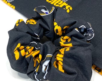 NFL Pittsburgh Steelers Scrunchie | Hair Ties | Hair Scrunchies | Hair Elastics