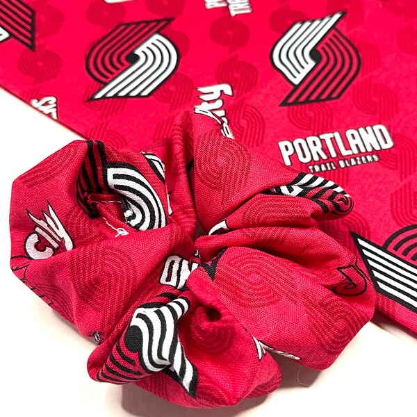 NBA Portland Trail Blazers Scrunchie | Hair Ties | Hair Scrunchies | Hair Elastics