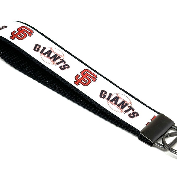 NFL San Francisco Giants keychain / wristlet / ribbon keychain /key fob / key holder / key tag / sports team keychain / bag tag /sports gift