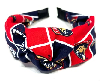 NHL Florida Panthers Wide Headband | Women Hair Accessories | Unique Headband | Top Knot | Gifts for Women | Hair Band | Gift For Her