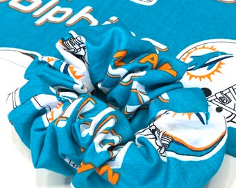 NFL Miami Dolphins Scrunchie | Hair Ties | Hair Scrunchies | Hair Elastics