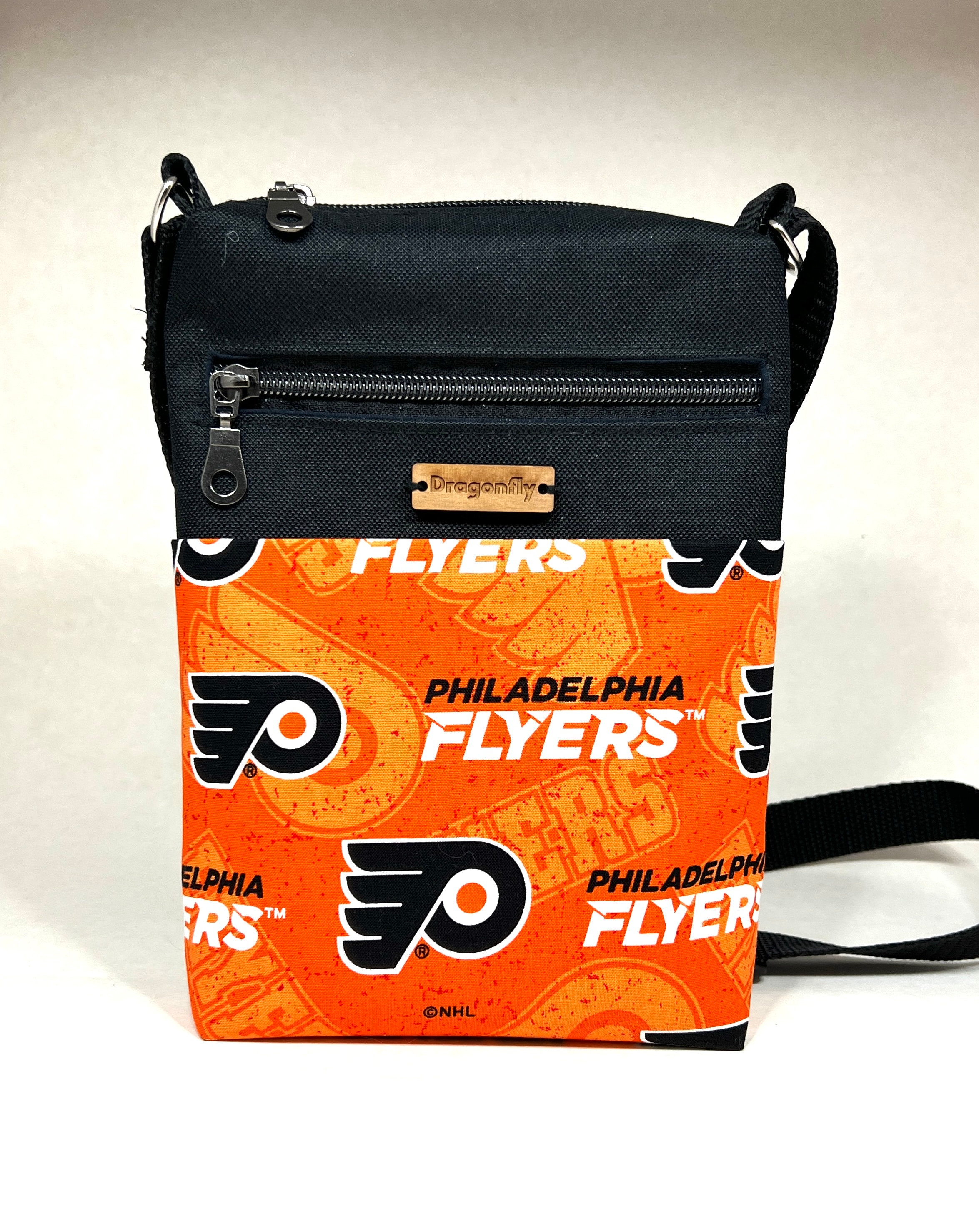 NHL Philadelphia Flyers Adjustable Crossbody Bag over the