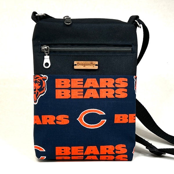 NFL Chicago Bears Verstellbare Crossbody Bag | Umhängetasche | Zipper Sling Bag |Reisetasche | Gürteltasche | Umhängetasche | Wandertasche