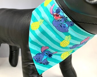 Lilo & Stitch Pet Bandana - Ohana (famiglia) / Bandana per cani / Bandana per gatti / Accessori per animali / Abbigliamento per animali / Forniture per animali