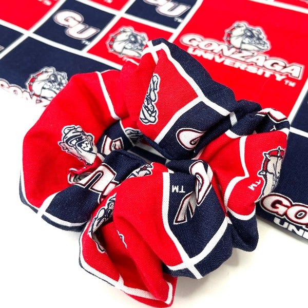 NCAA Gonzaga Bulldogs Scrunchie | Hair Ties | Hair Scrunchies | Hair Elastics