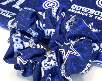 Captain America and NFL Dallas Cowboys Scrunchie | Hair Ties | Hair Scrunchies | Hair Elastics