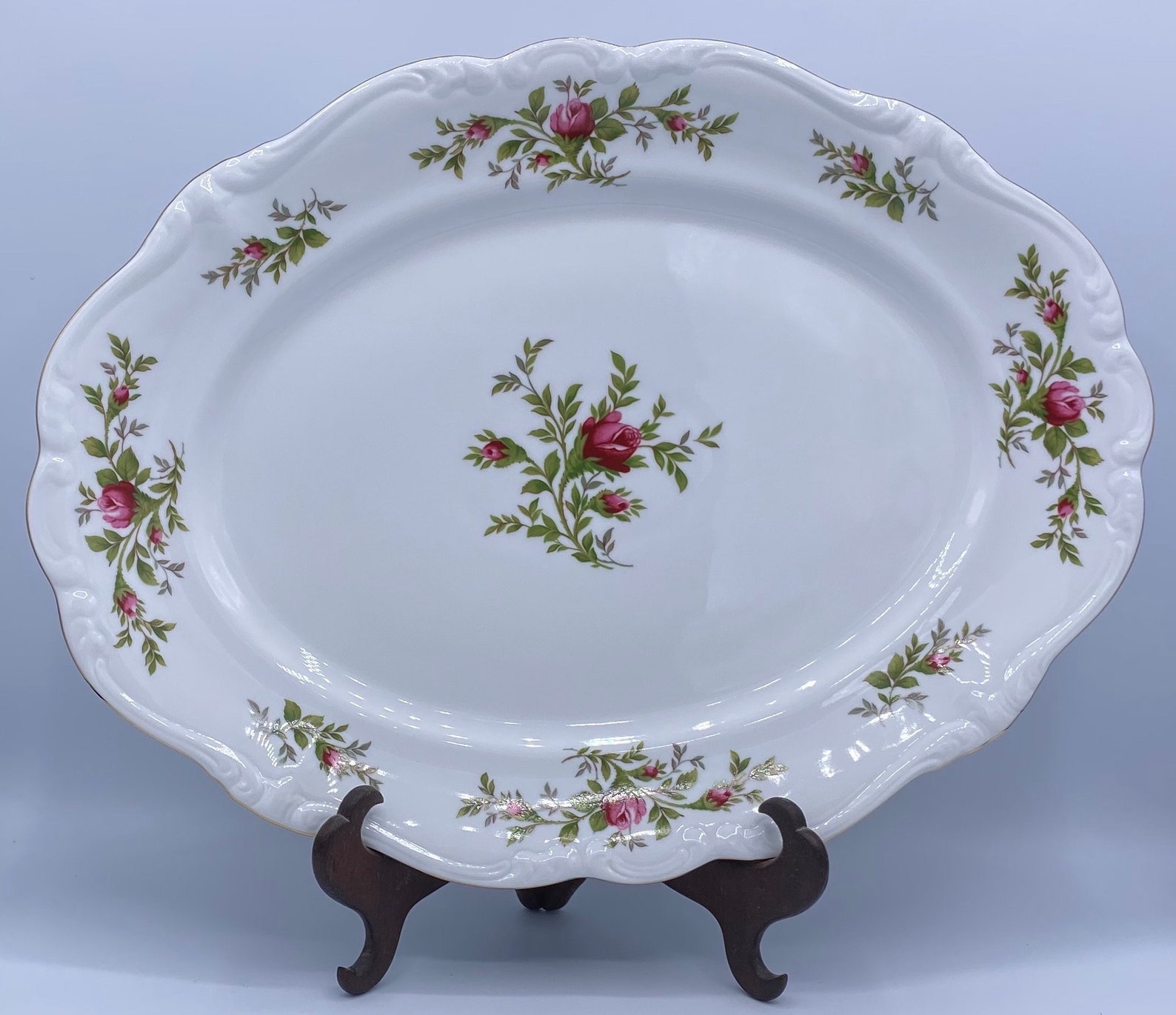 Johann Haviland Moss Rose Pattern 14 Serving Platter Etsy